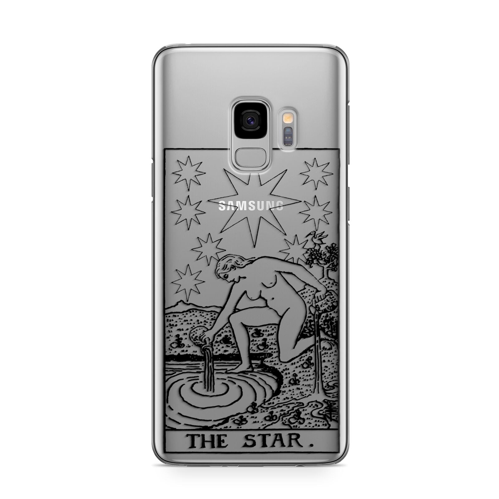 The Star Monochrome Tarot Card Samsung Galaxy S9 Case