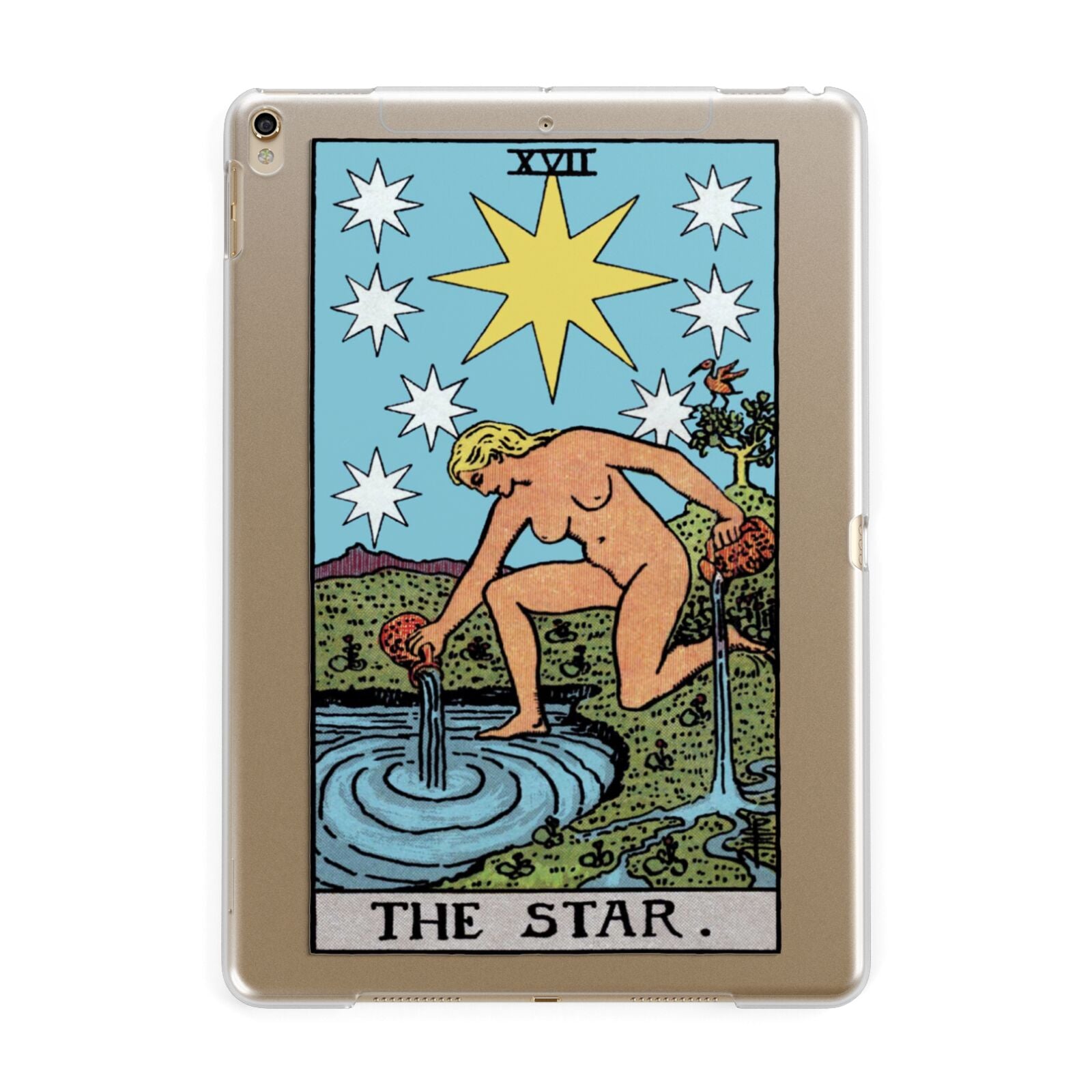 The Star Tarot Card Apple iPad Gold Case