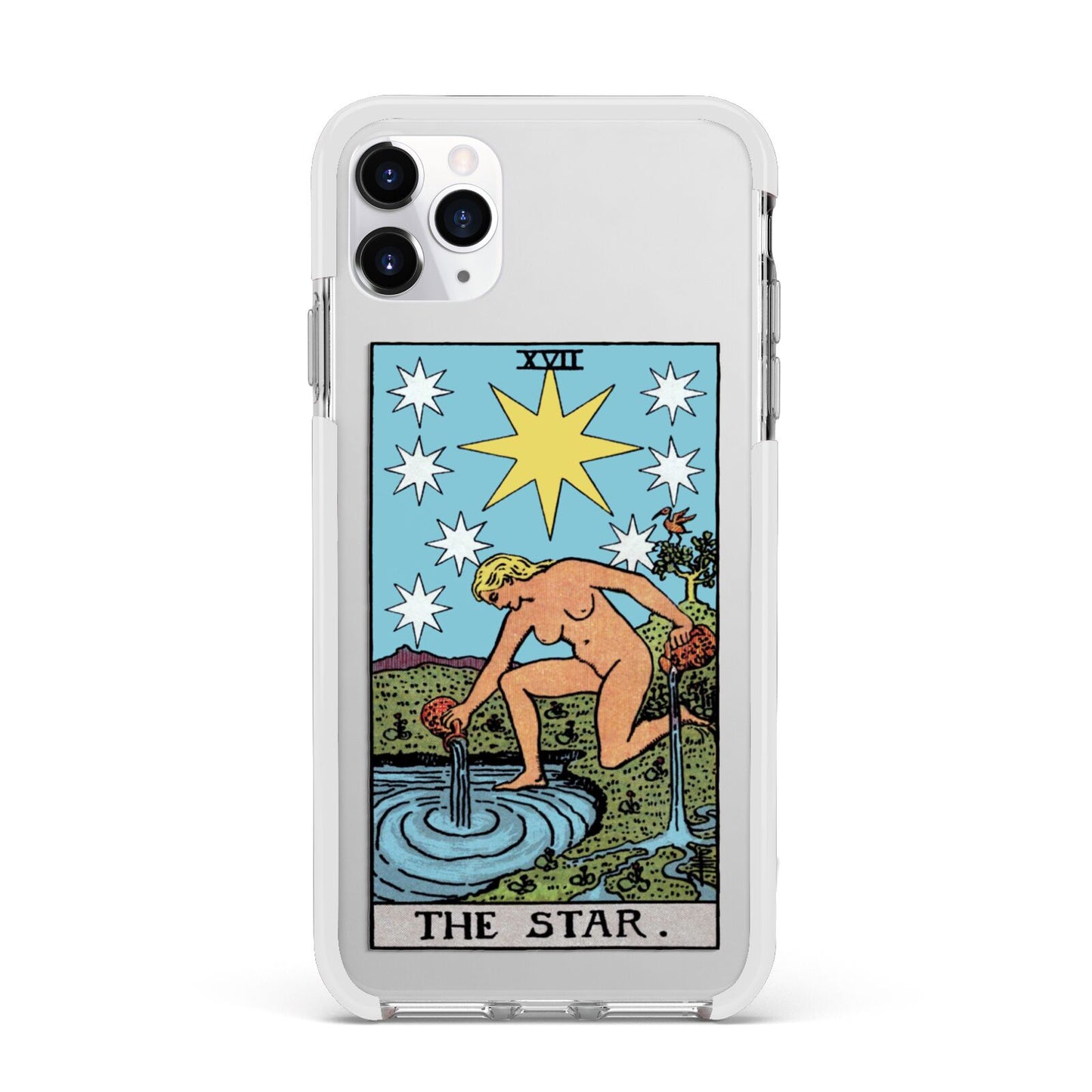 The Star Tarot Card Apple iPhone 11 Pro Max in Silver with White Impact Case