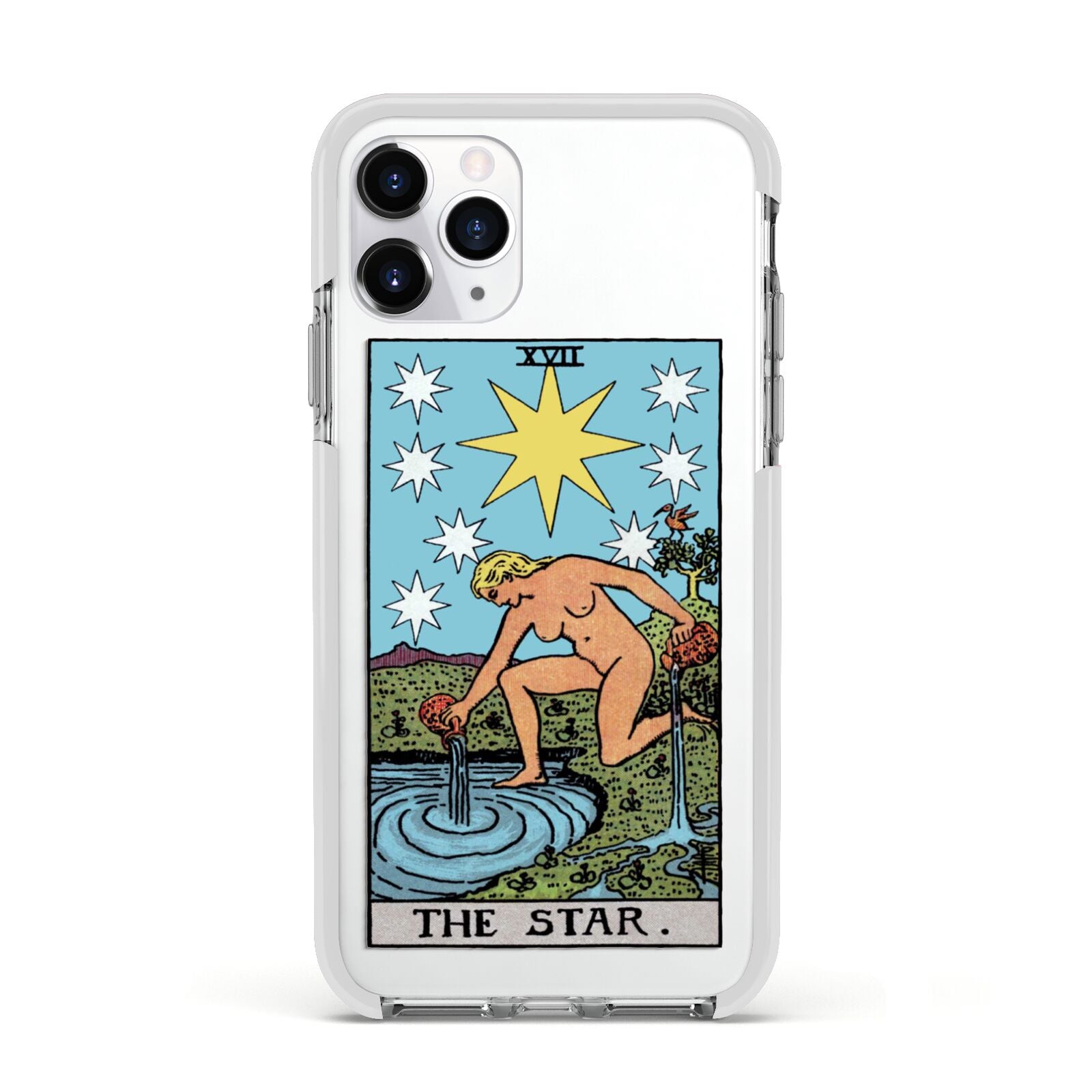 The Star Tarot Card Apple iPhone 11 Pro in Silver with White Impact Case
