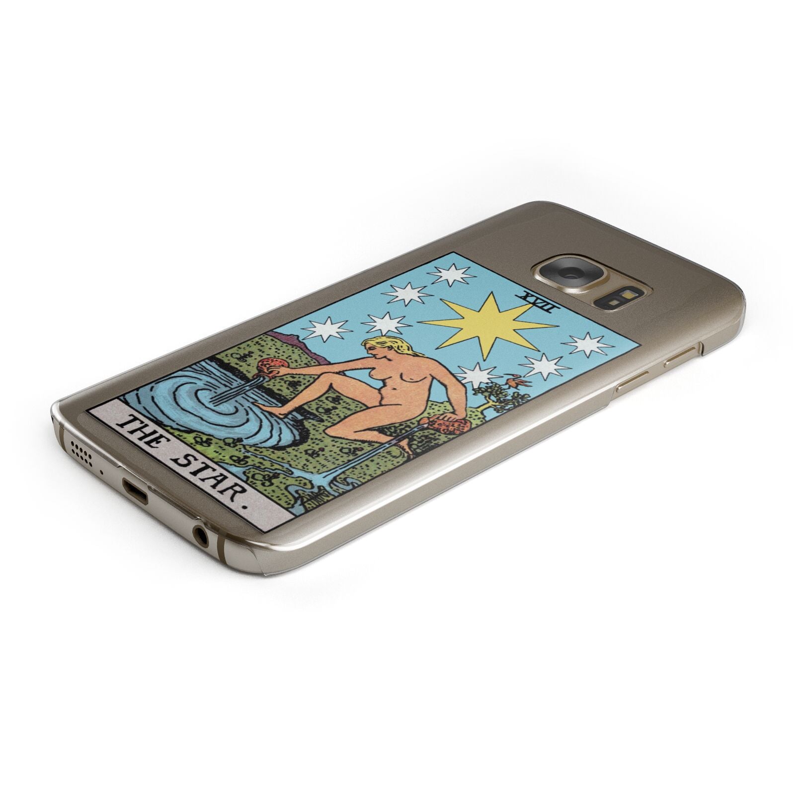 The Star Tarot Card Protective Samsung Galaxy Case Angled Image