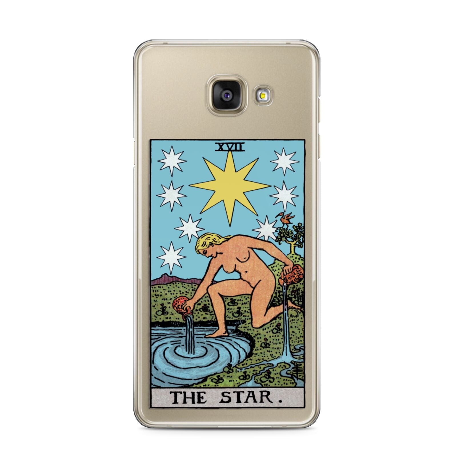 The Star Tarot Card Samsung Galaxy A3 2016 Case on gold phone