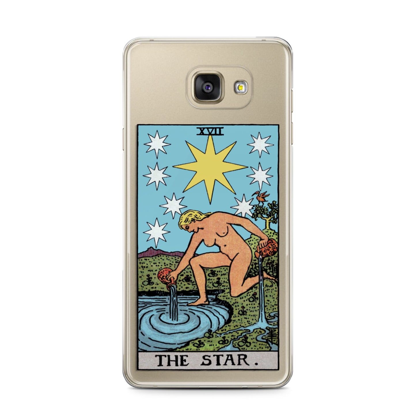 The Star Tarot Card Samsung Galaxy A7 2016 Case on gold phone