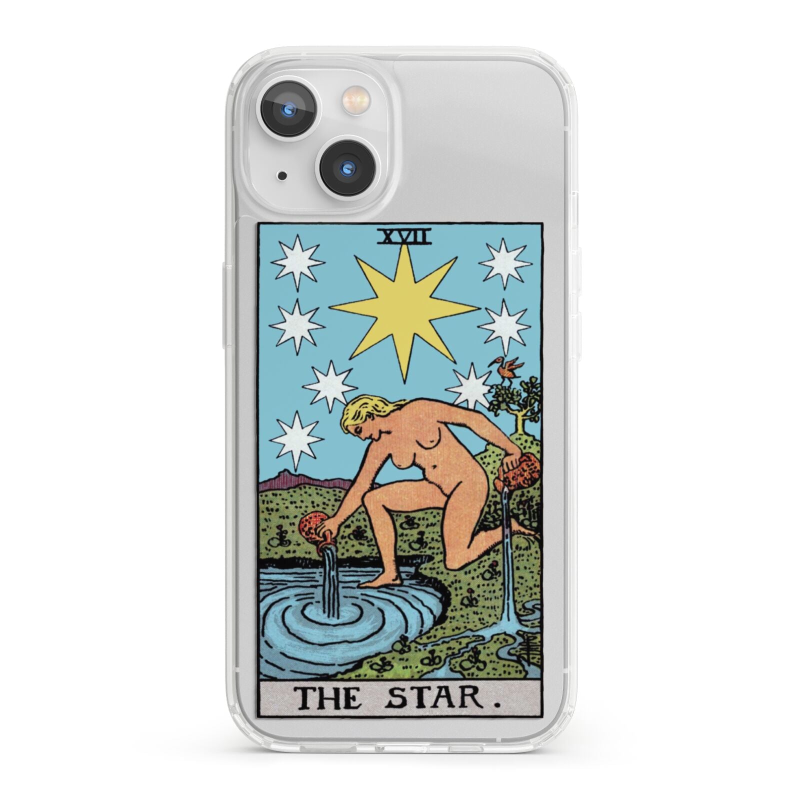 The Star Tarot Card iPhone 13 Clear Bumper Case