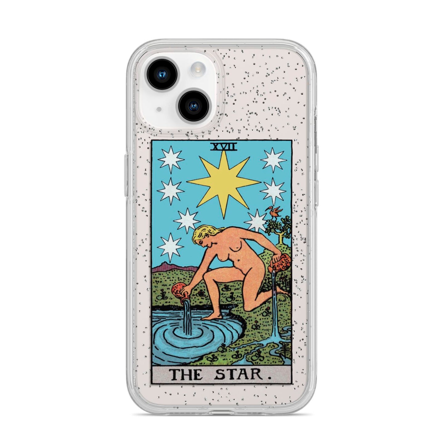 The Star Tarot Card iPhone 14 Glitter Tough Case Starlight