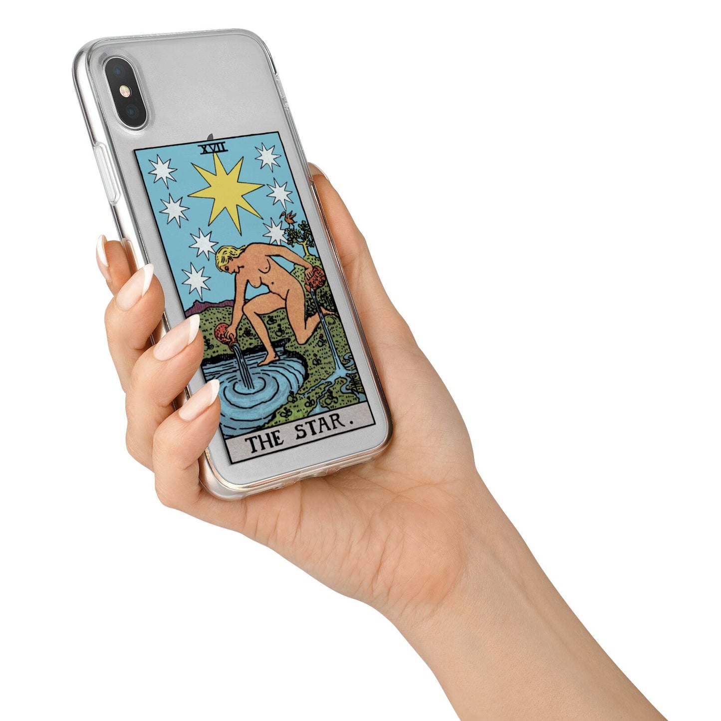 The Star Tarot Card iPhone X Bumper Case on Silver iPhone Alternative Image 2