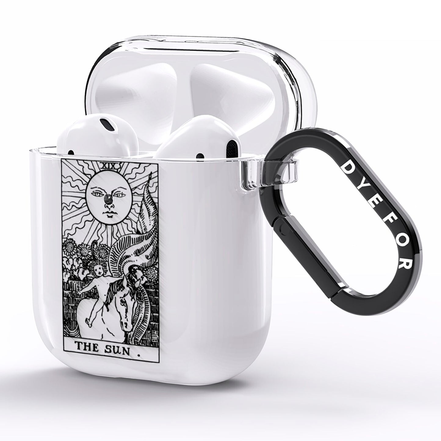 The Sun Monochrome AirPods Clear Case Side Image