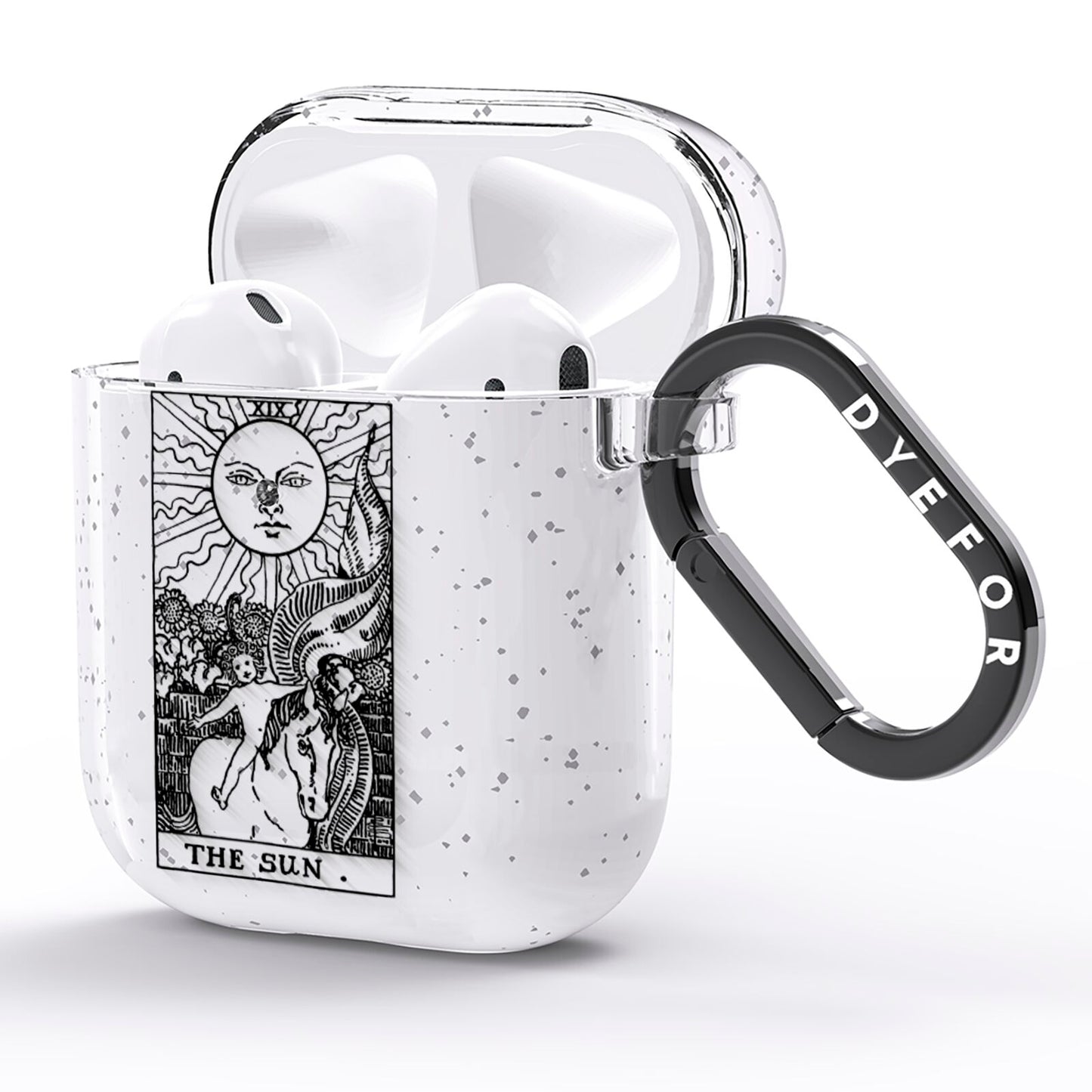 The Sun Monochrome AirPods Glitter Case Side Image