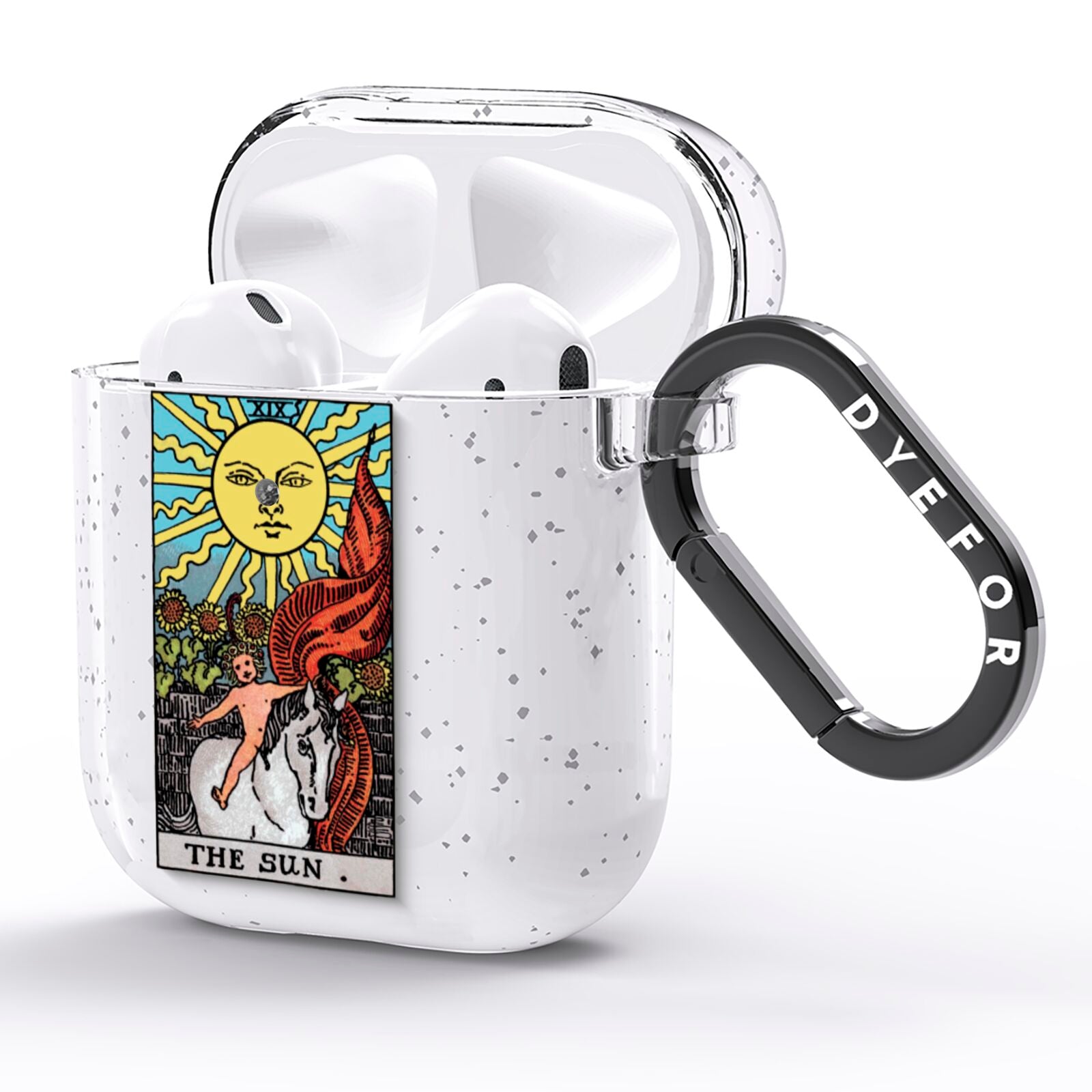 The Sun Tarot Card AirPods Glitter Case Side Image