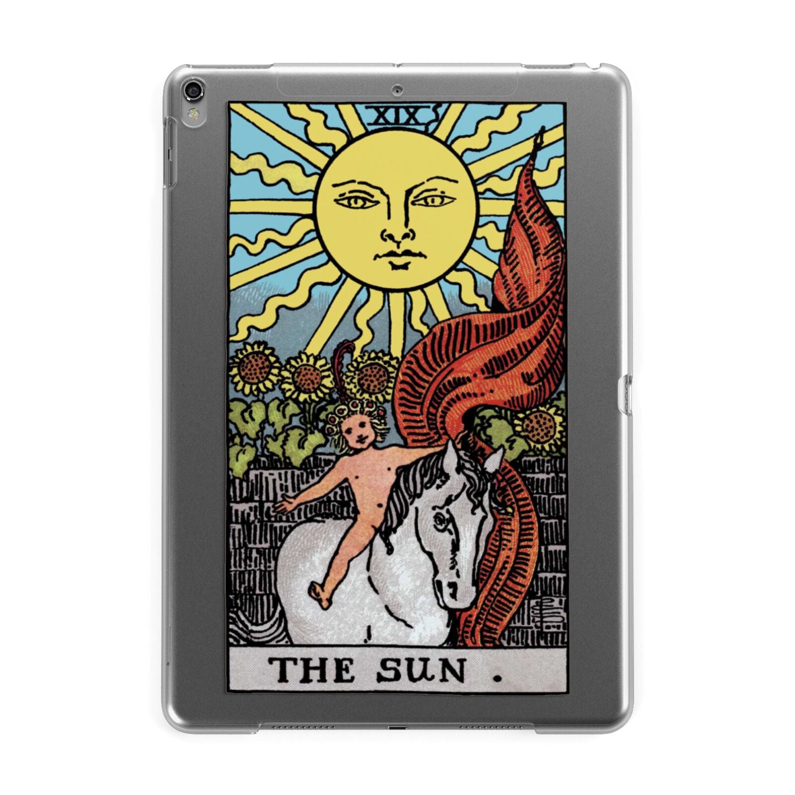 The Sun Tarot Card Apple iPad Grey Case