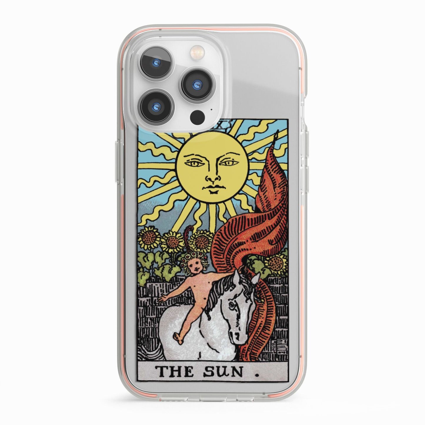 The Sun Tarot Card iPhone 13 Pro TPU Impact Case with Pink Edges