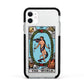 The World Tarot Card Apple iPhone 11 in White with Black Impact Case