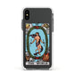 The World Tarot Card Apple iPhone Xs Impact Case White Edge on Black Phone