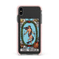 The World Tarot Card Apple iPhone Xs Max Impact Case Pink Edge on Black Phone