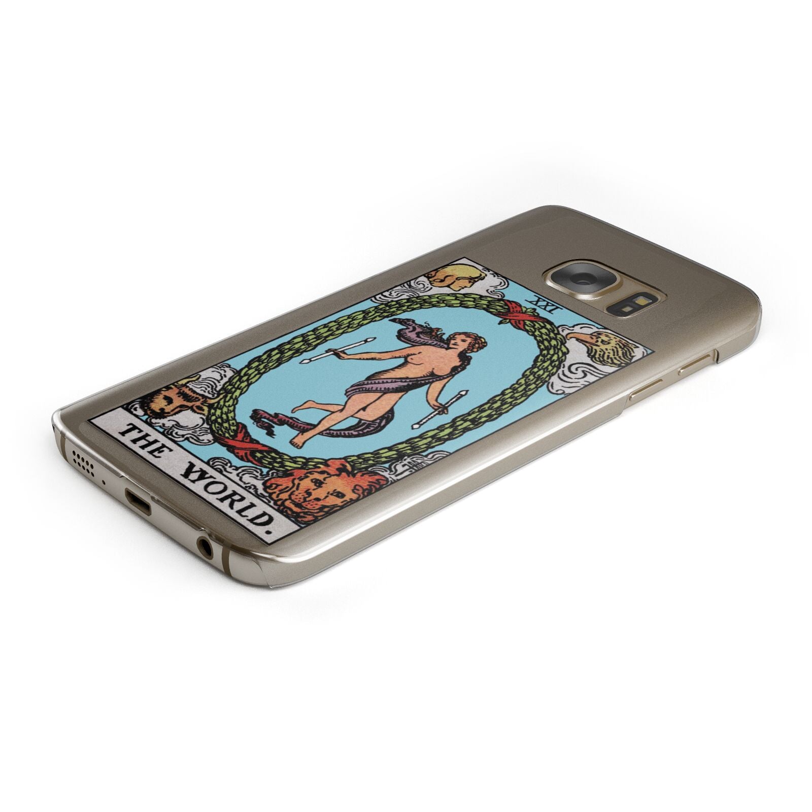 The World Tarot Card Protective Samsung Galaxy Case Angled Image