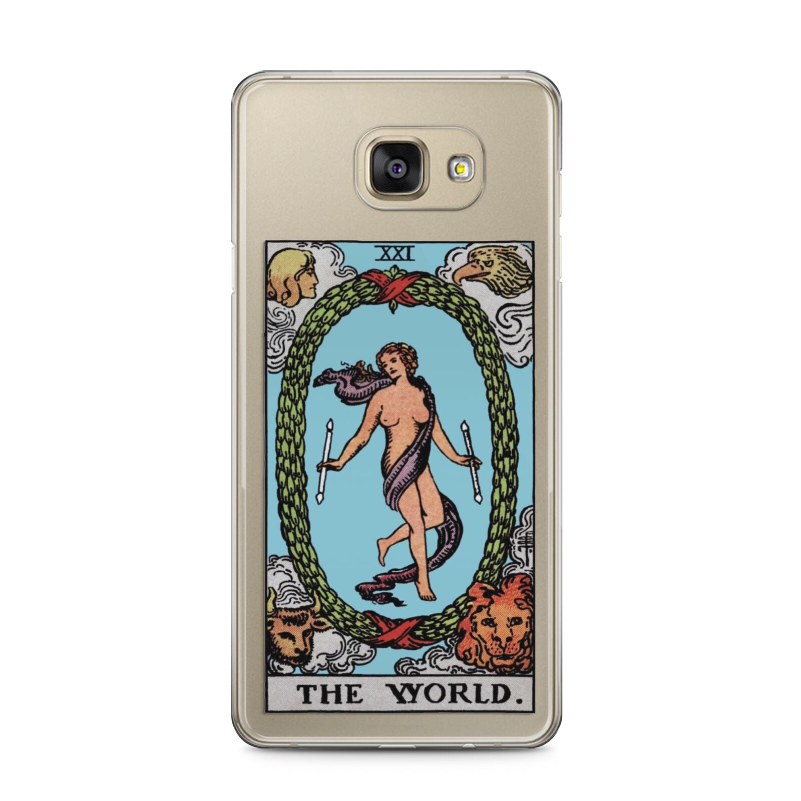 The World Tarot Card Samsung Galaxy A5 2016 Case on gold phone