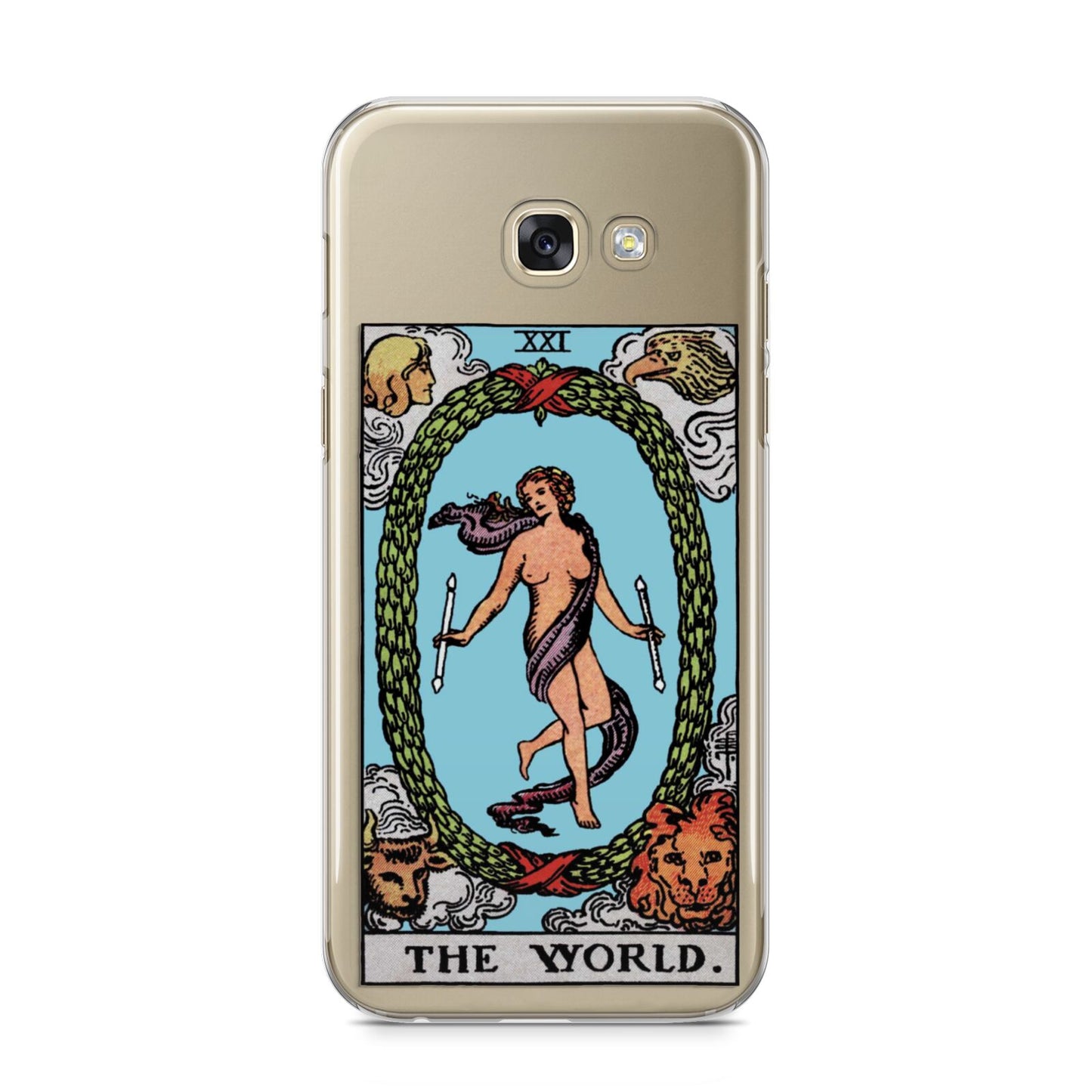The World Tarot Card Samsung Galaxy A5 2017 Case on gold phone