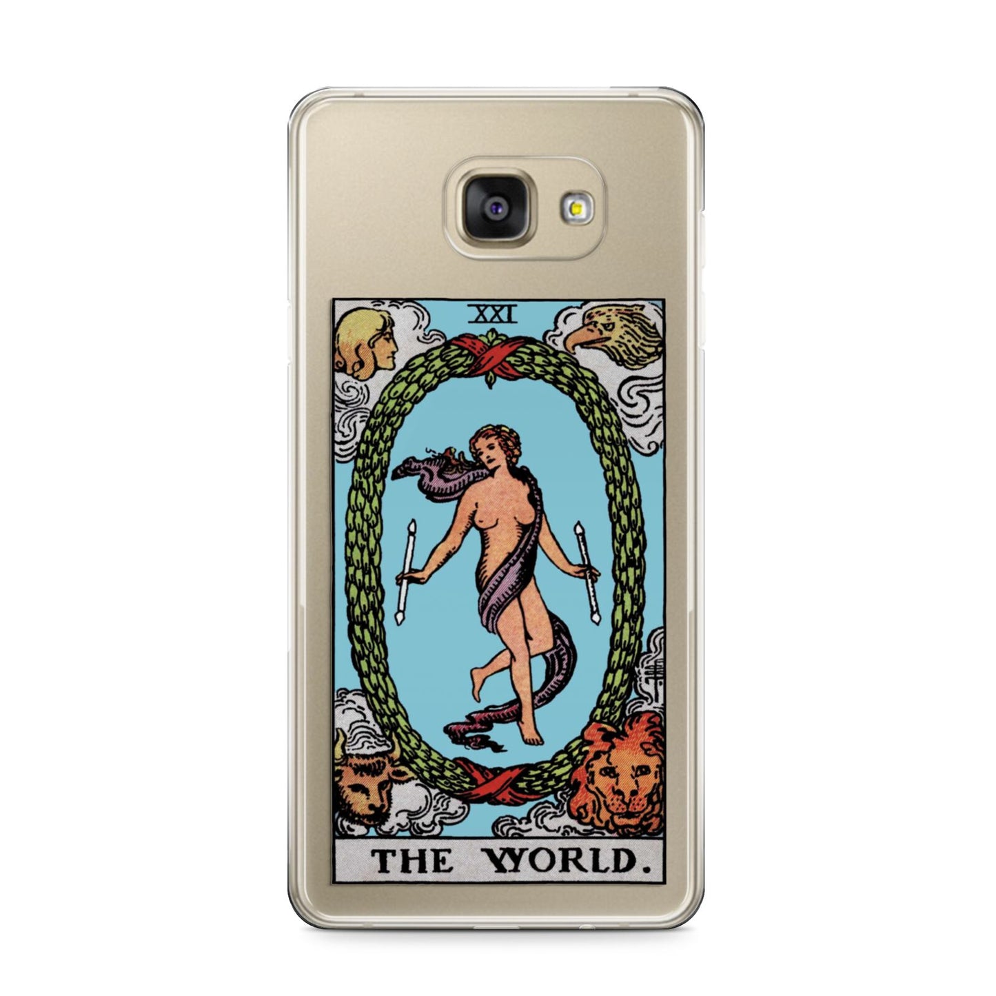 The World Tarot Card Samsung Galaxy A9 2016 Case on gold phone