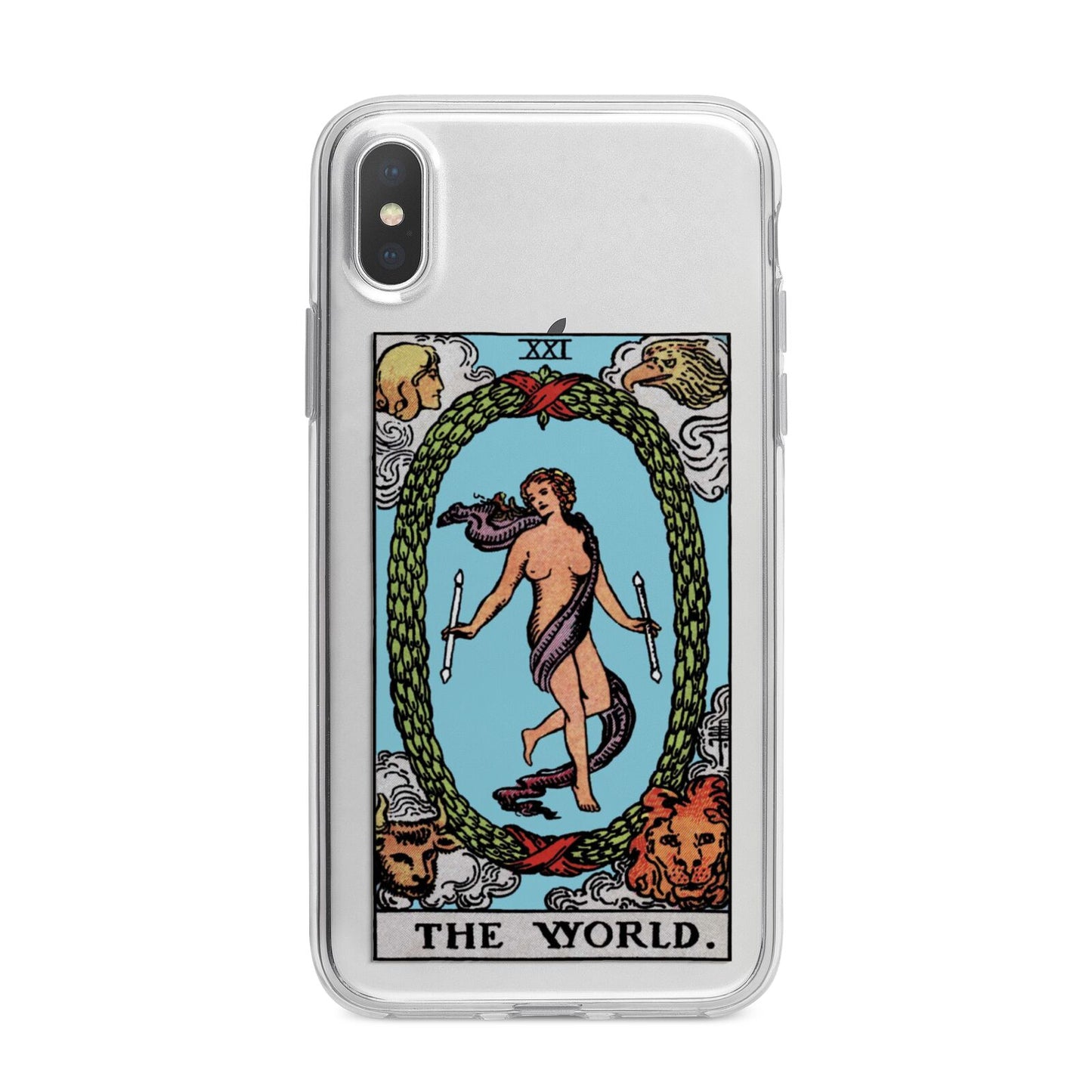 The World Tarot Card iPhone X Bumper Case on Silver iPhone Alternative Image 1