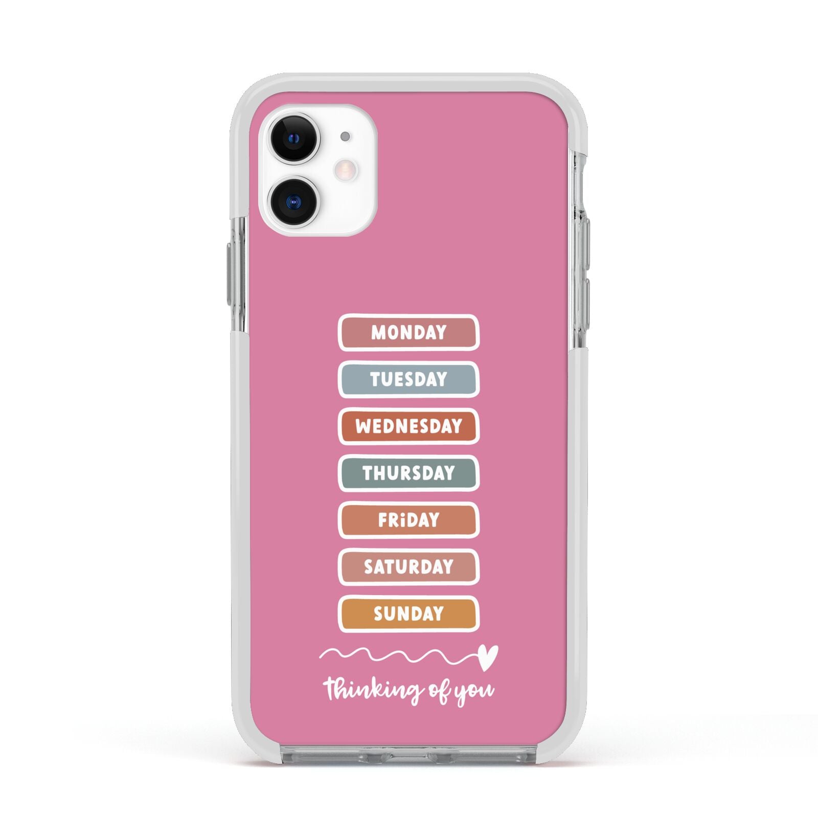 Thinking of You Apple iPhone 11 in White with White Impact Case