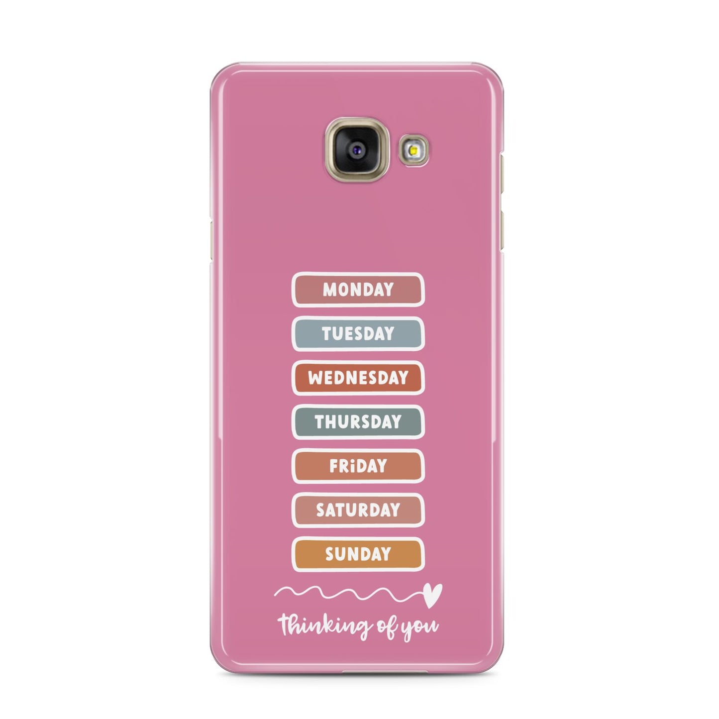 Thinking of You Samsung Galaxy A3 2016 Case on gold phone