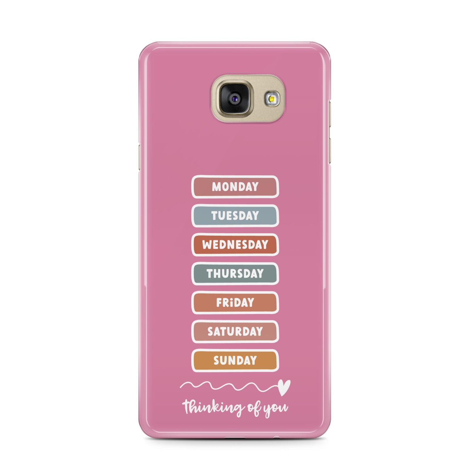 Thinking of You Samsung Galaxy A7 2016 Case on gold phone