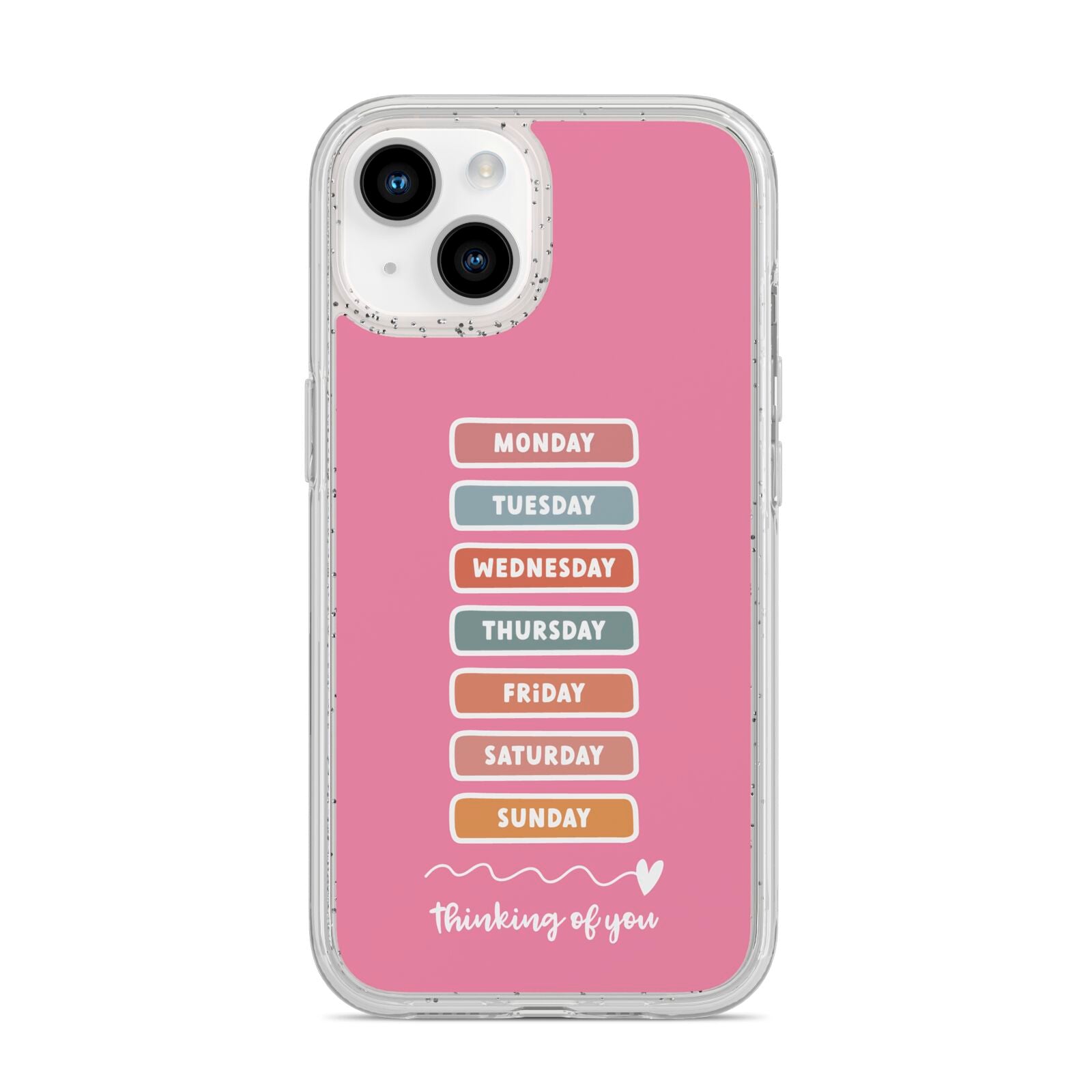 Thinking of You iPhone 14 Glitter Tough Case Starlight