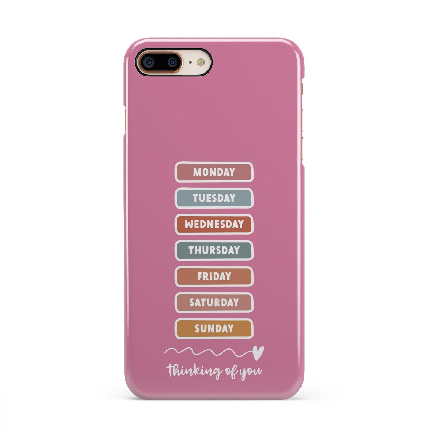 Thinking of You iPhone 8 Plus 3D Snap Case on Gold Phone