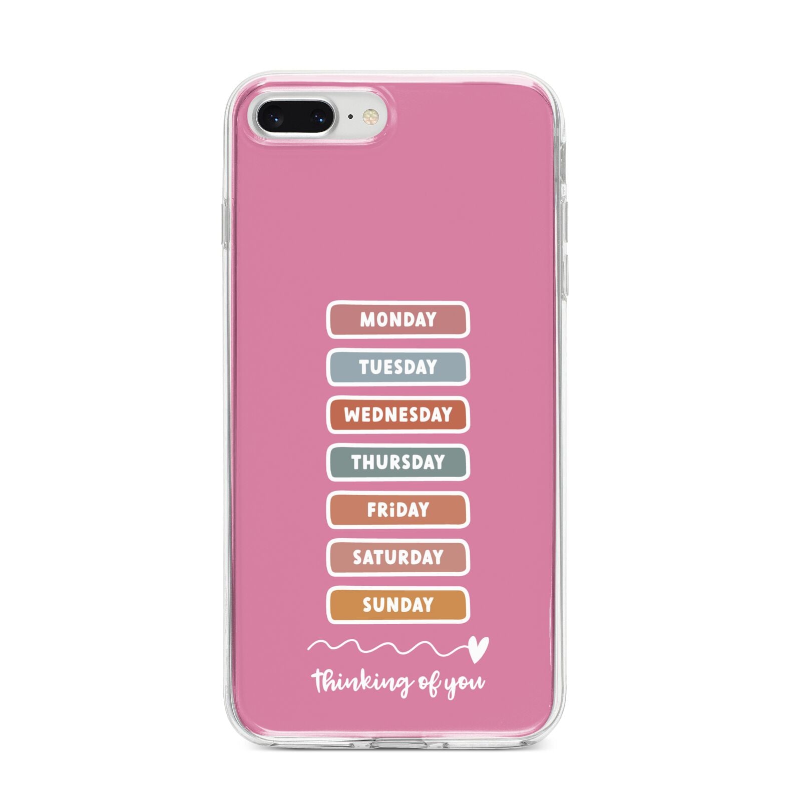 Thinking of You iPhone 8 Plus Bumper Case on Silver iPhone