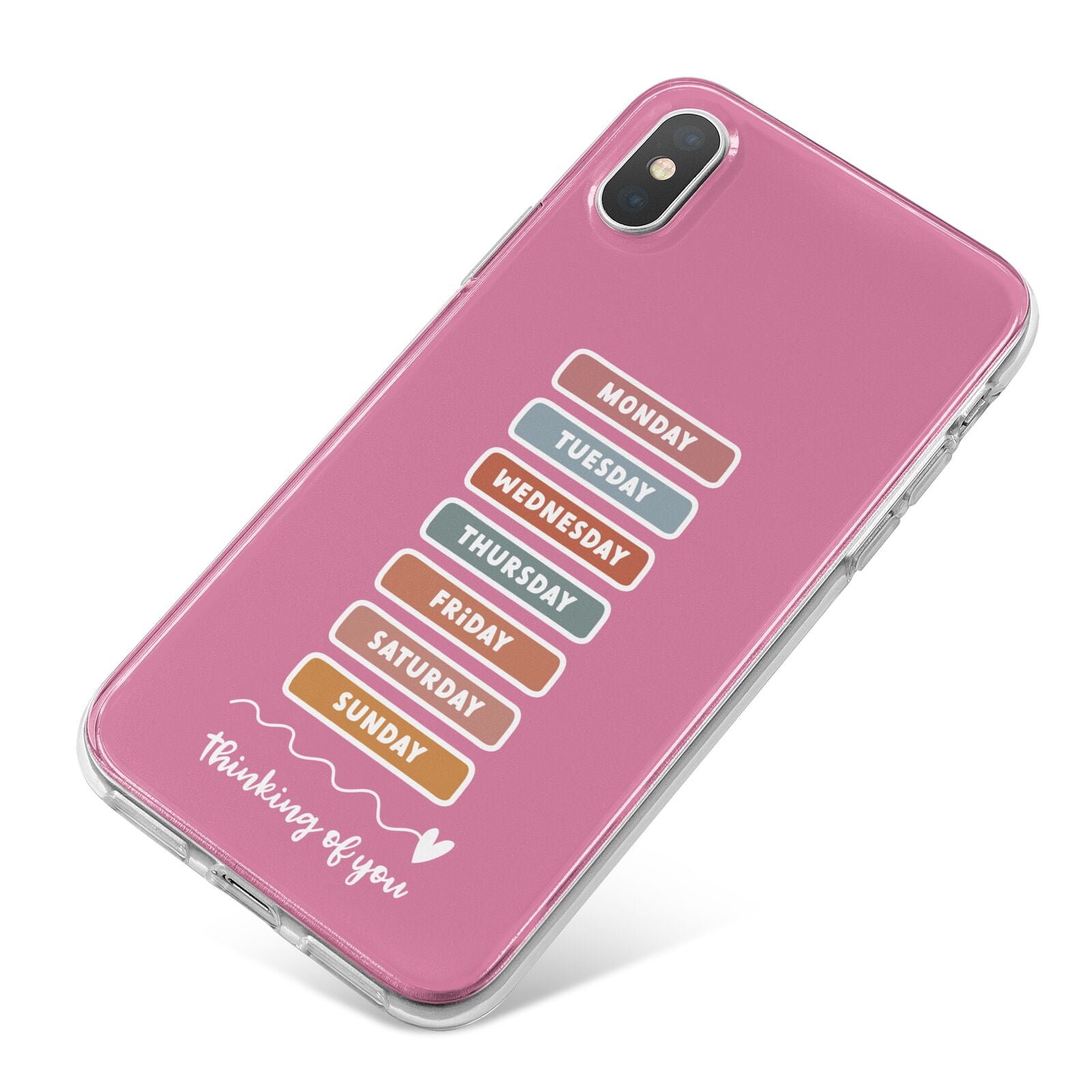 Thinking of You iPhone X Bumper Case on Silver iPhone