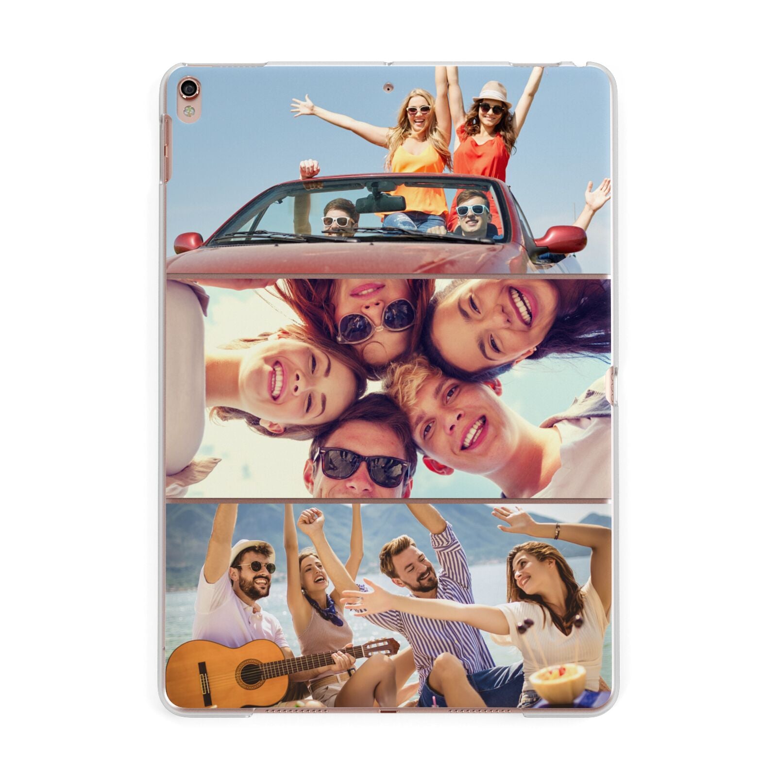 Three Photo Apple iPad Rose Gold Case