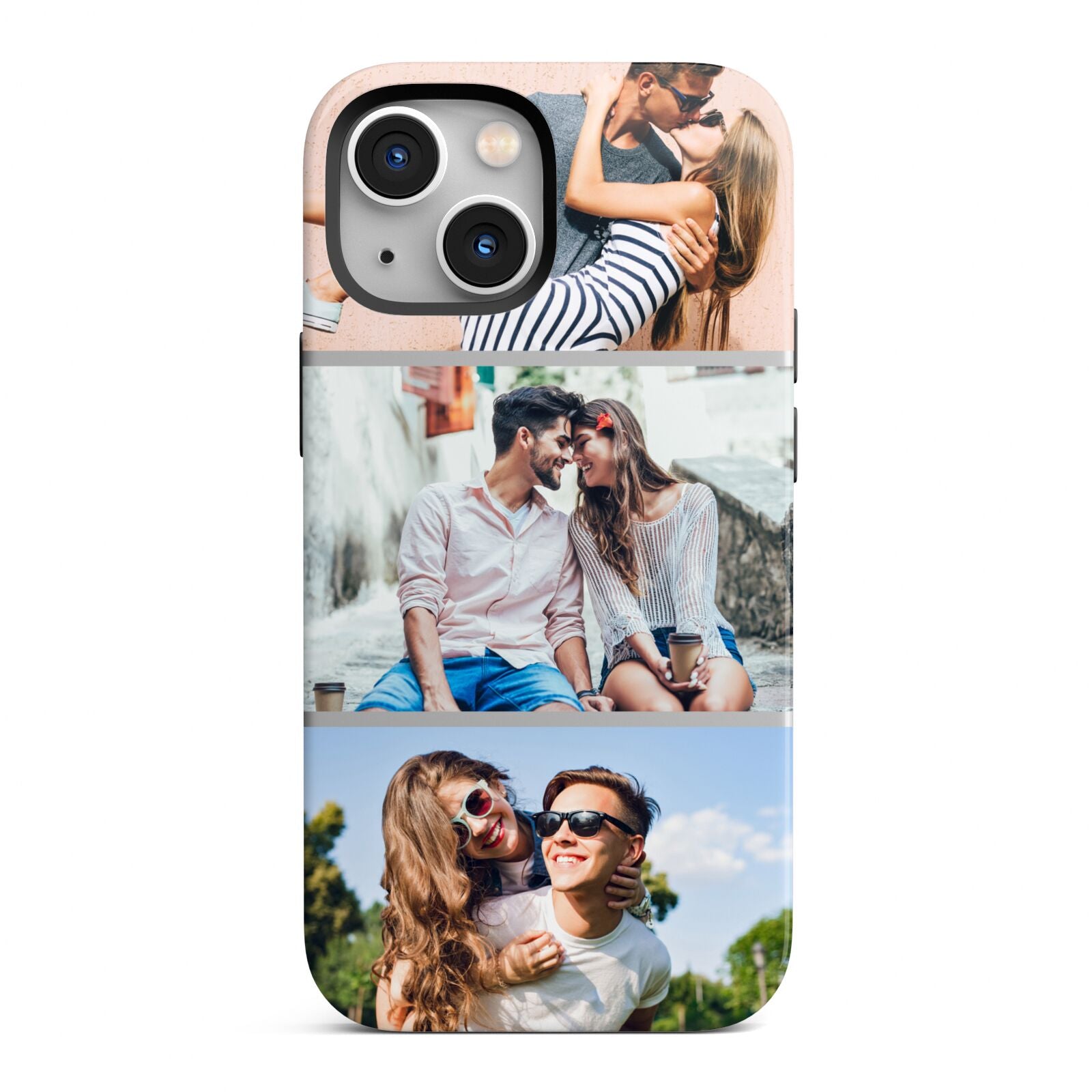 Three Photo Collage iPhone 13 Mini Full Wrap 3D Tough Case