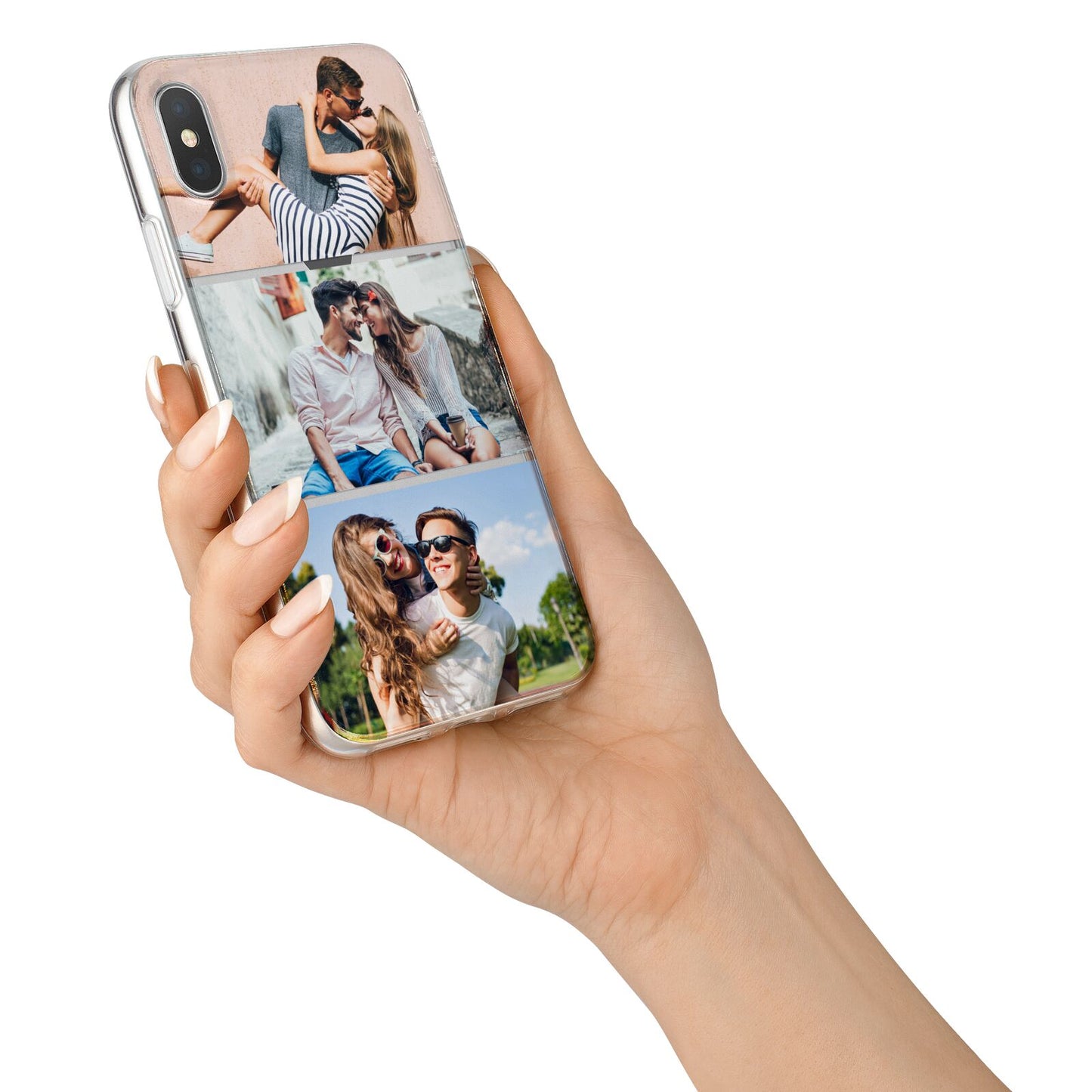 Three Photo Collage iPhone X Bumper Case on Silver iPhone Alternative Image 2