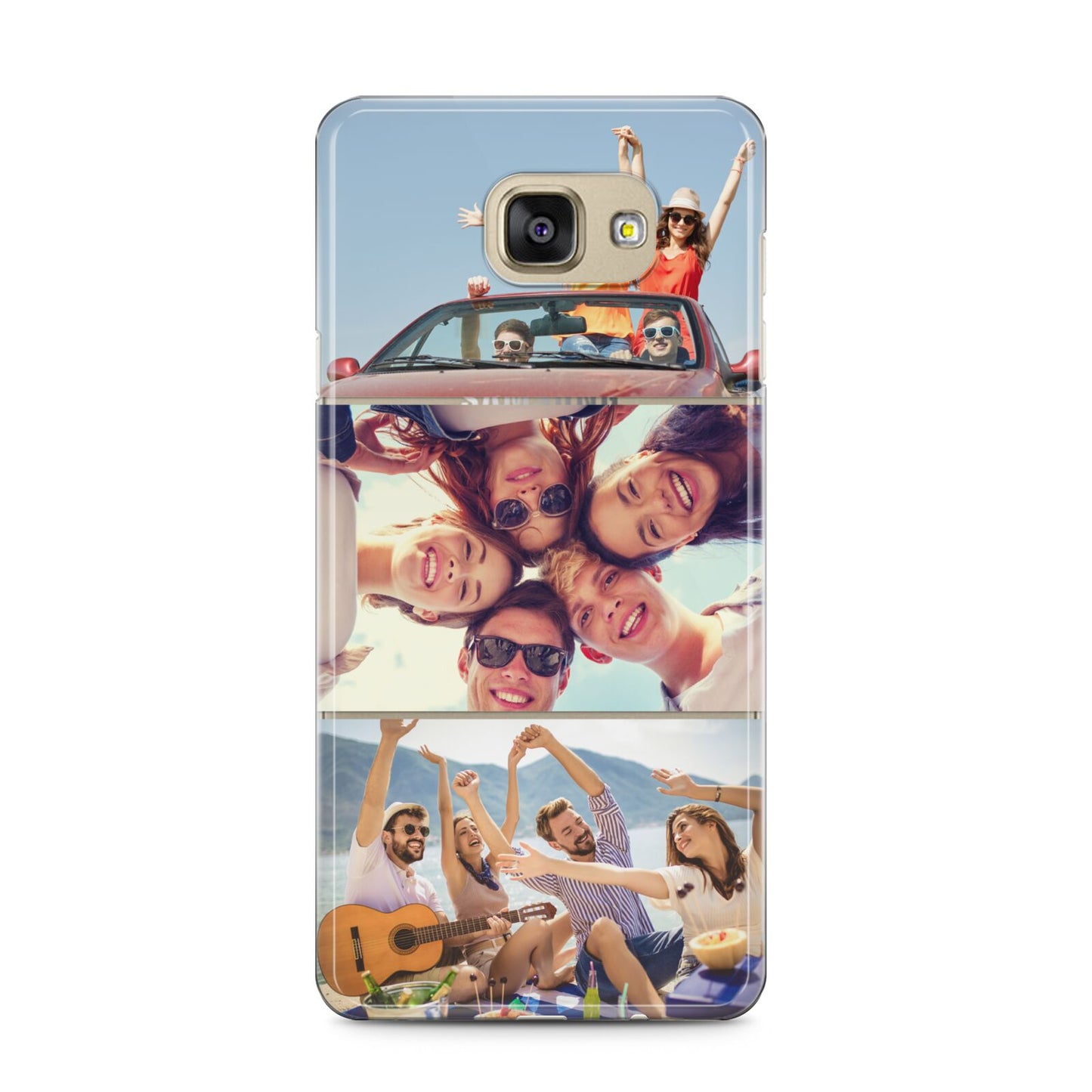 Three Photo Samsung Galaxy A5 2016 Case on gold phone