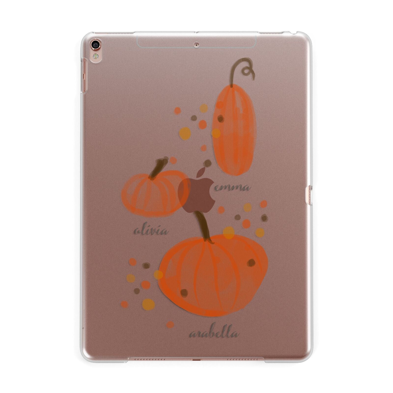 Three Pumpkins Personalised Apple iPad Rose Gold Case