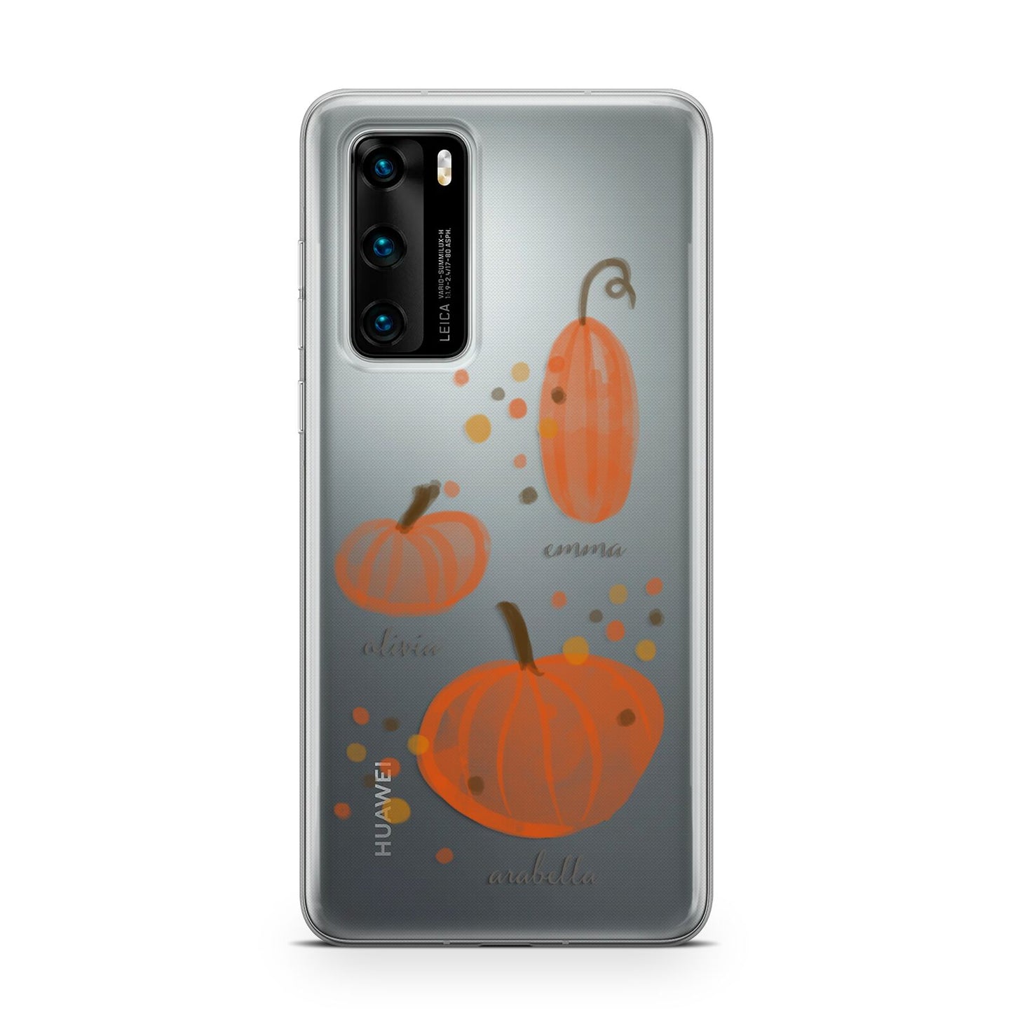 Three Pumpkins Personalised Huawei P40 Phone Case