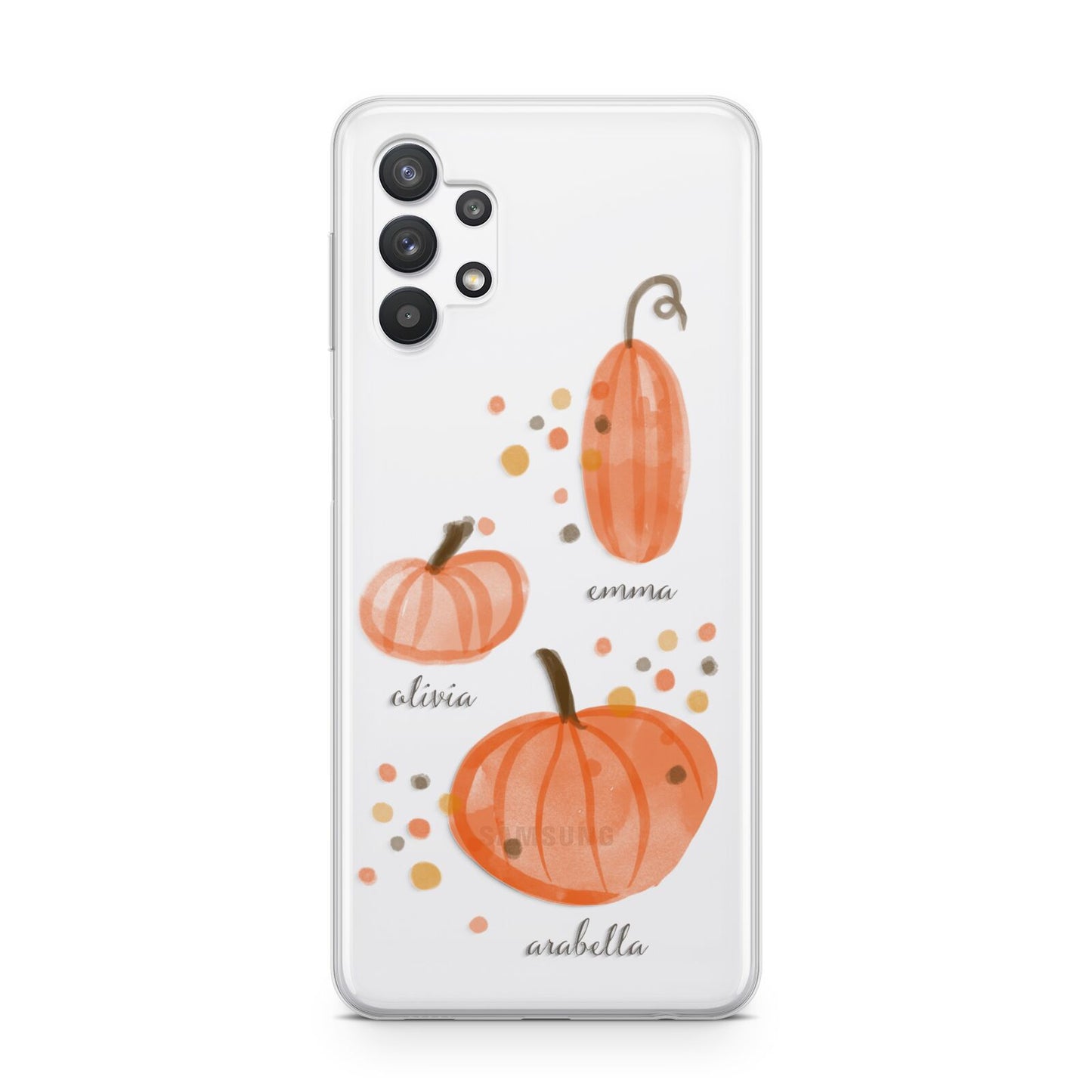 Three Pumpkins Personalised Samsung A32 5G Case