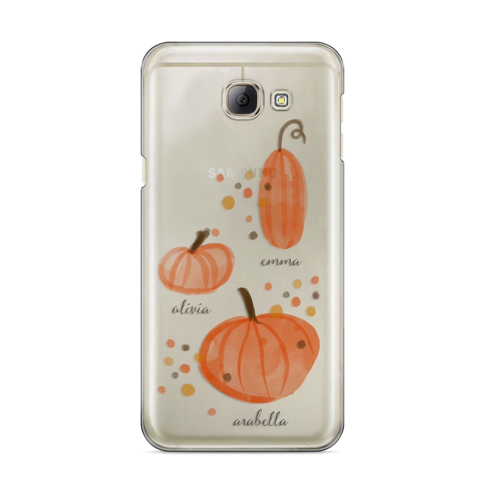 Three Pumpkins Personalised Samsung Galaxy A8 2016 Case