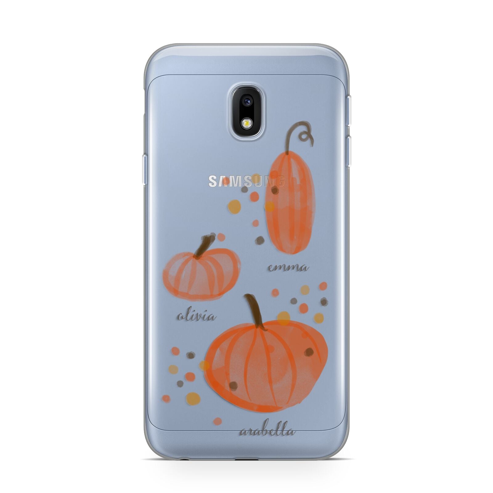 Three Pumpkins Personalised Samsung Galaxy J3 2017 Case