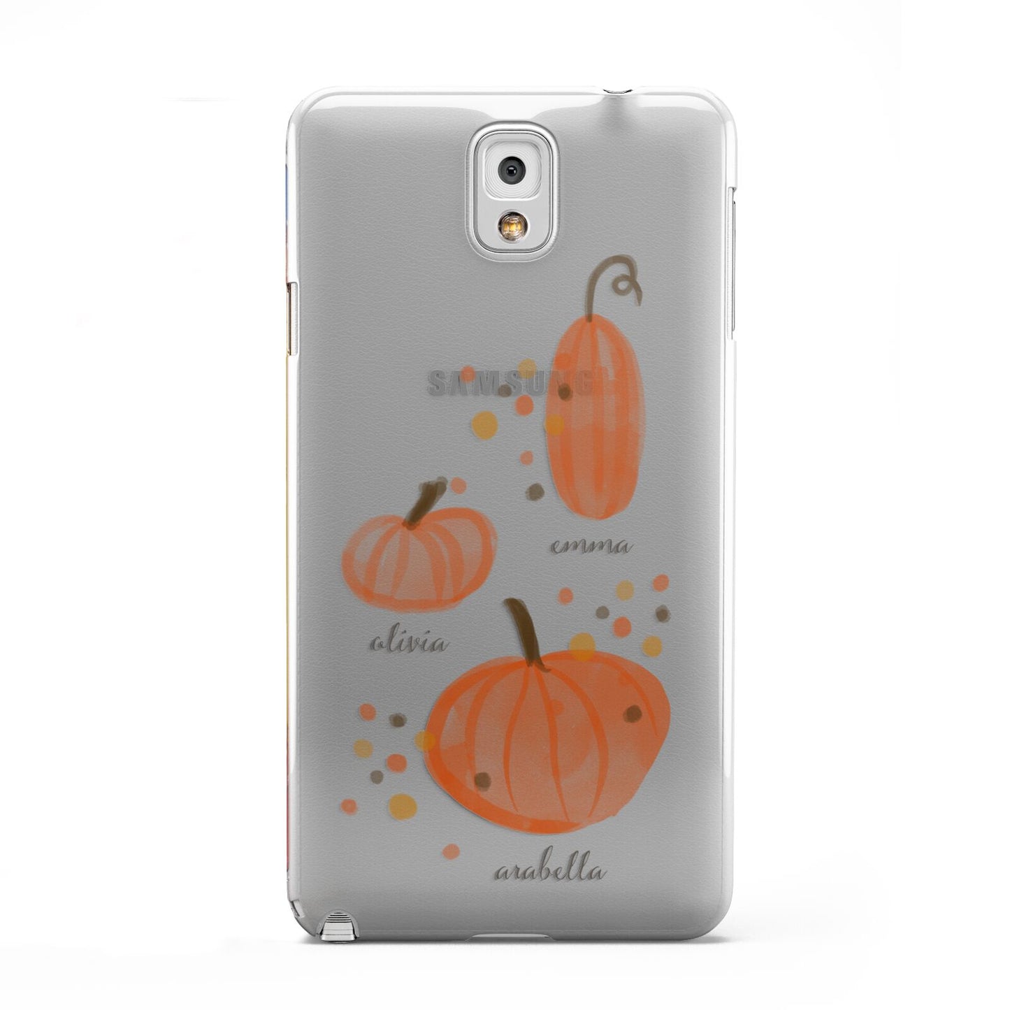 Three Pumpkins Personalised Samsung Galaxy Note 3 Case