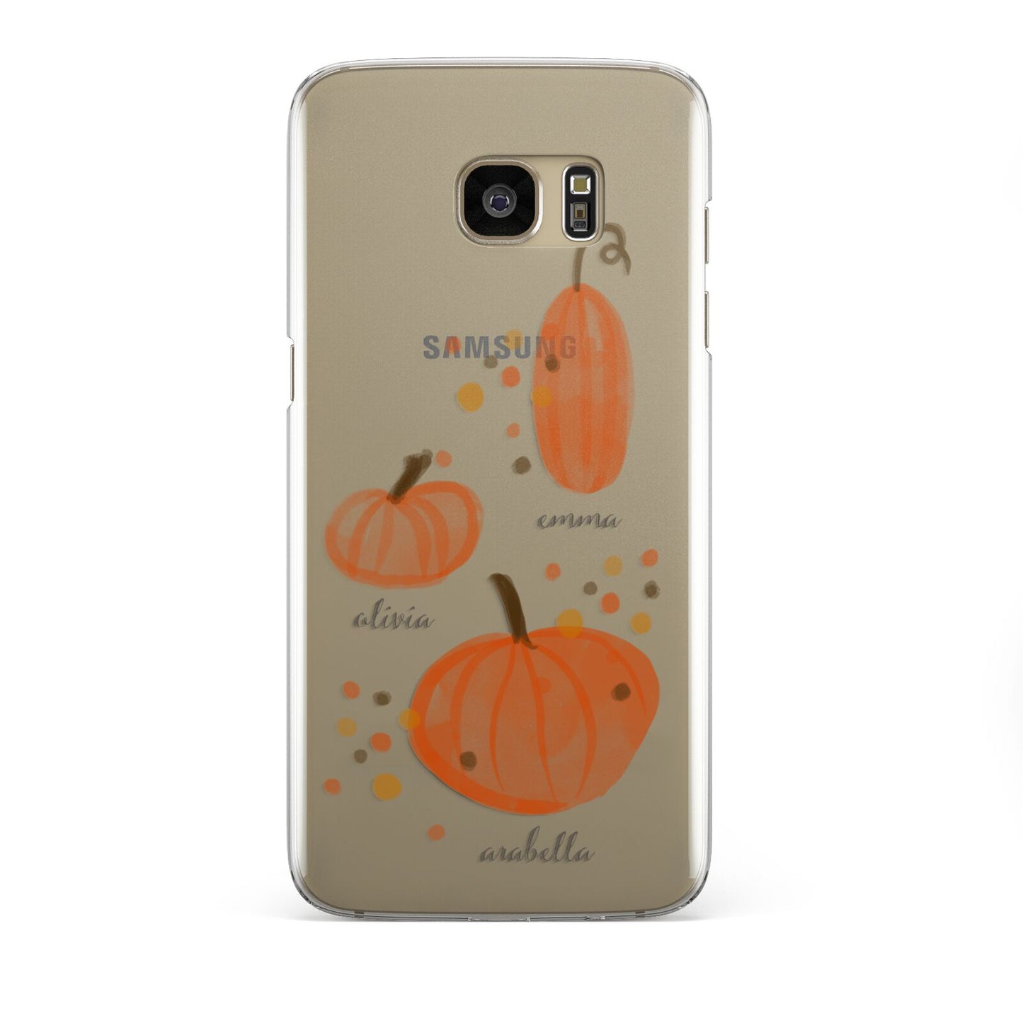 Three Pumpkins Personalised Samsung Galaxy S7 Edge Case
