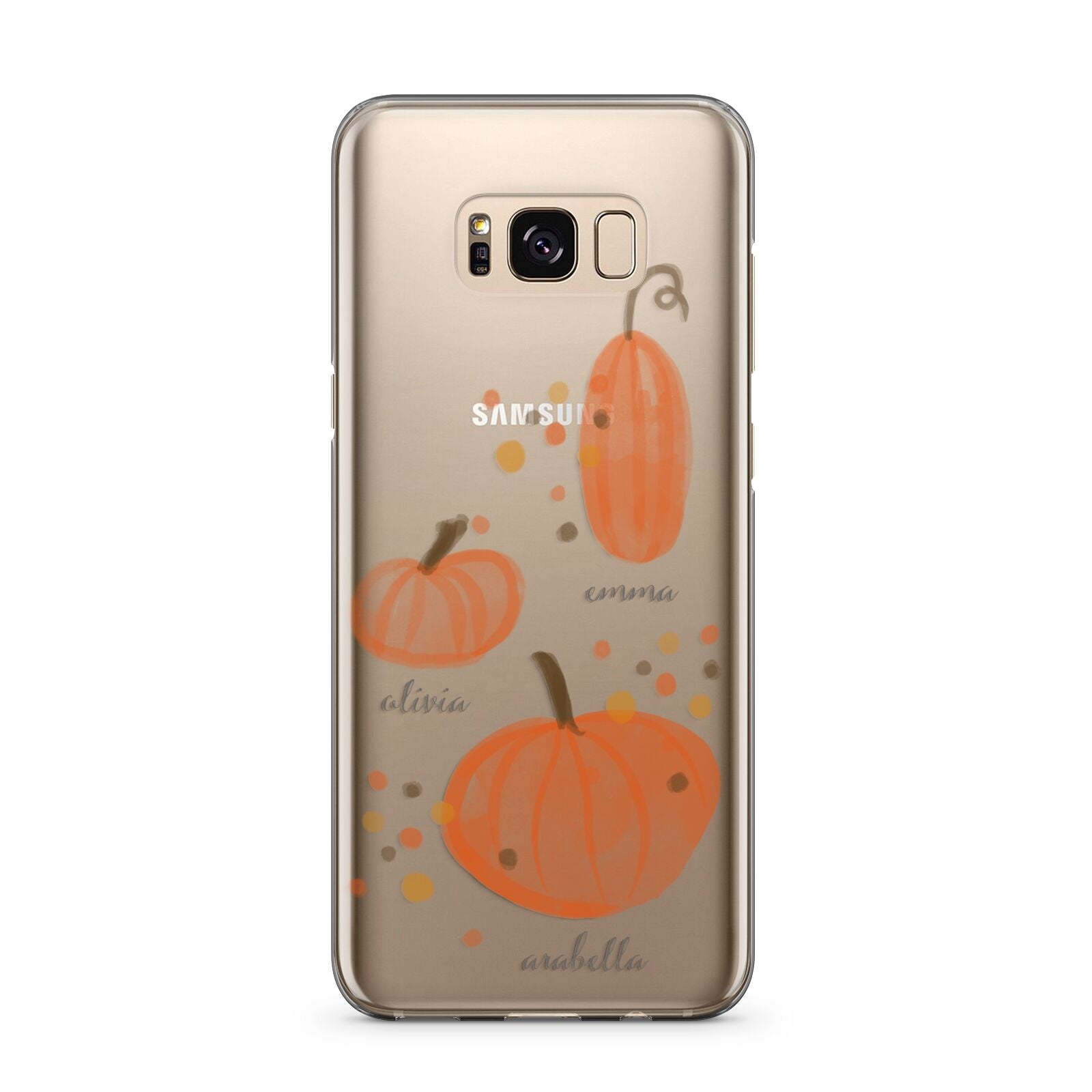 Three Pumpkins Personalised Samsung Galaxy S8 Plus Case
