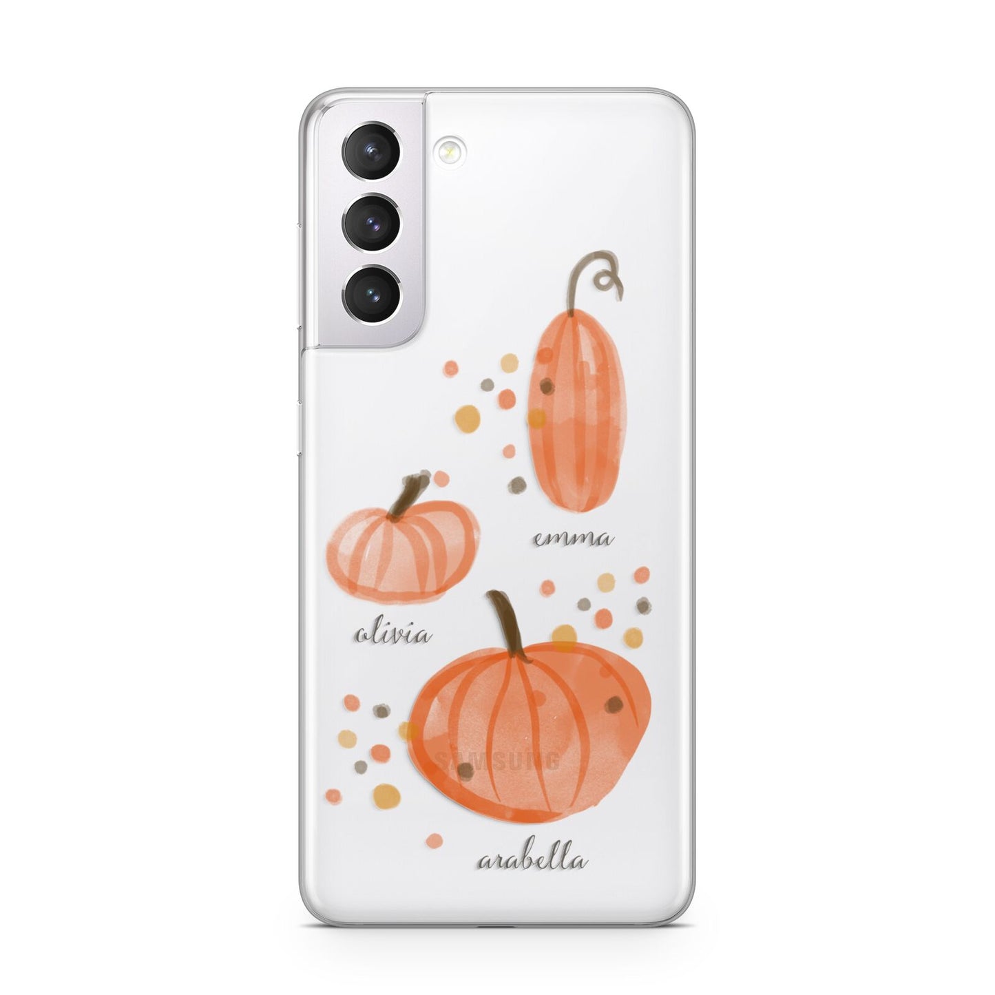 Three Pumpkins Personalised Samsung S21 Case