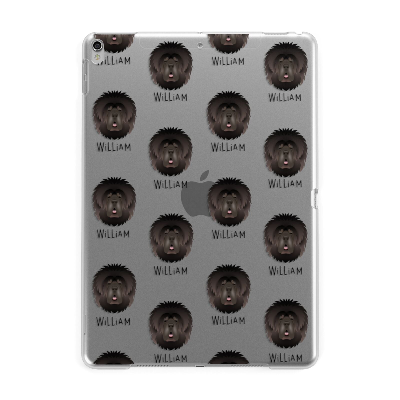 Tibetan Mastiff Icon with Name Apple iPad Silver Case