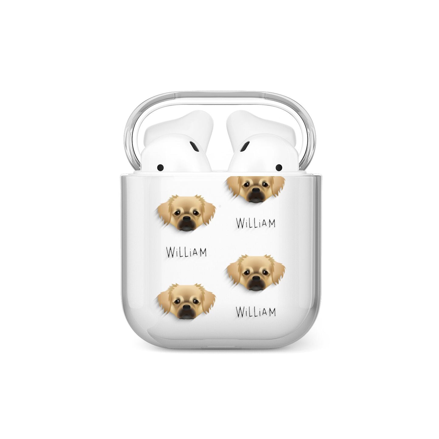 Tibetan Spaniel Icon with Name AirPods Case