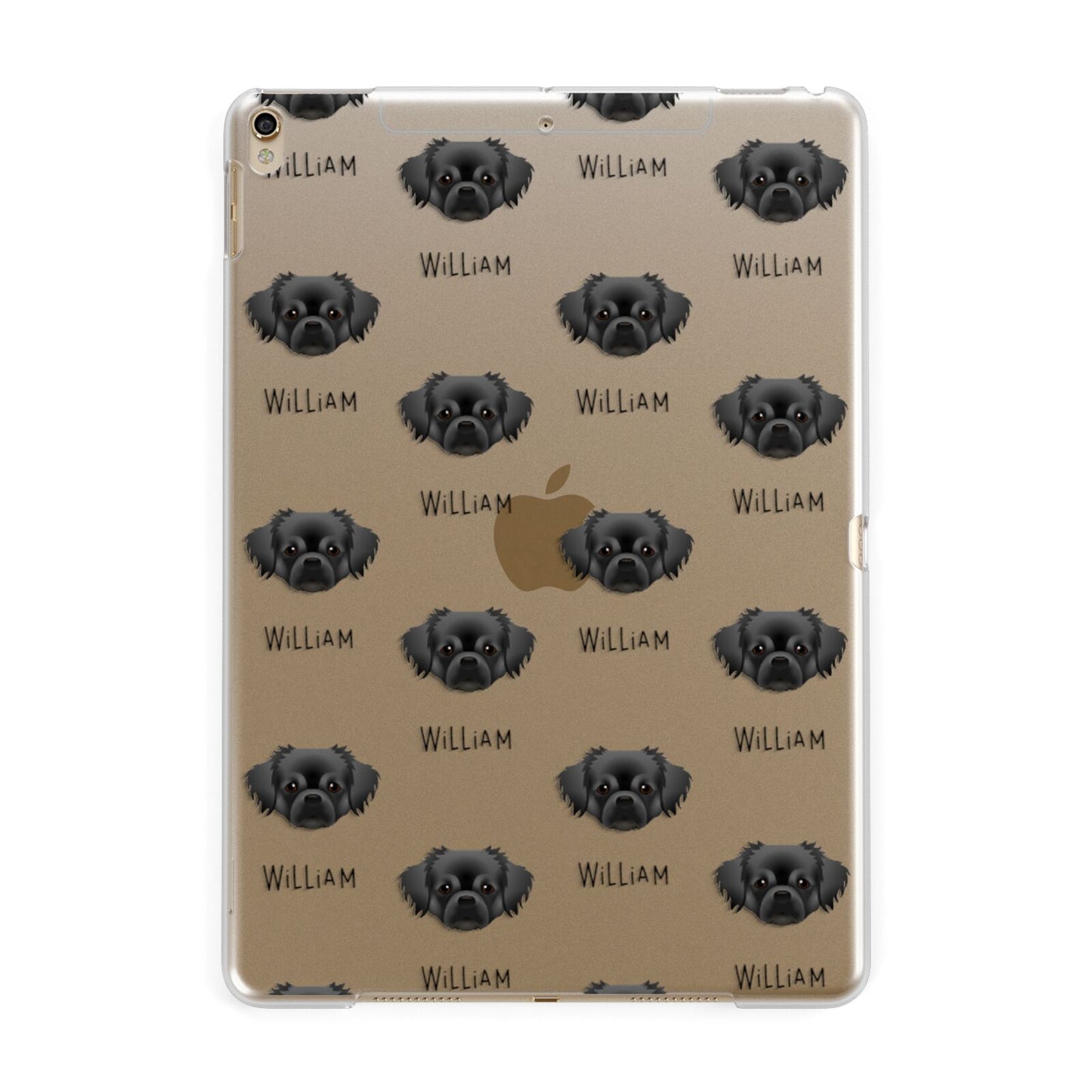 Tibetan Spaniel Icon with Name Apple iPad Gold Case