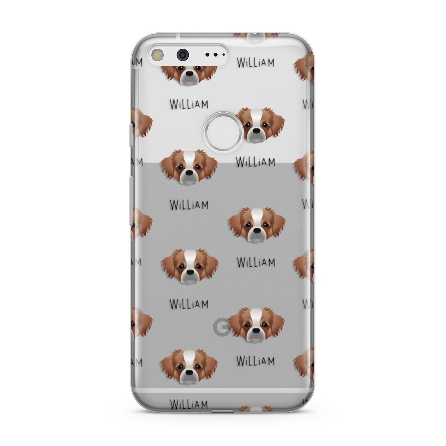 Tibetan Spaniel Icon with Name Google Pixel Case