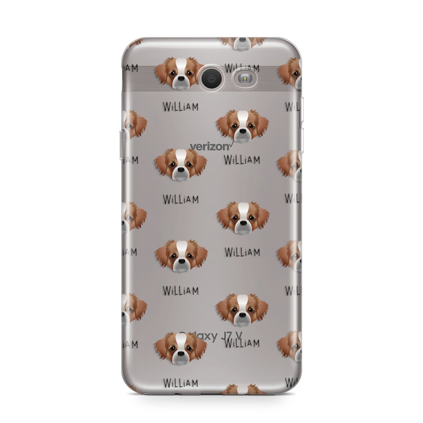 Tibetan Spaniel Icon with Name Samsung Galaxy J7 2017 Case