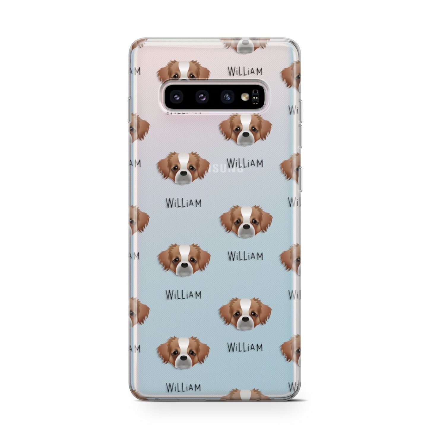 Tibetan Spaniel Icon with Name Samsung Galaxy S10 Case