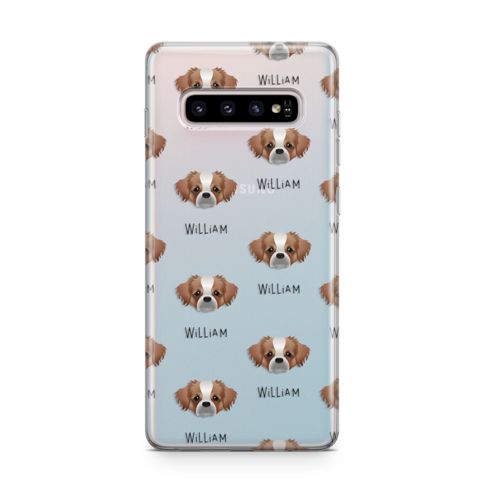 Tibetan Spaniel Icon with Name Samsung Galaxy S10 Plus Case